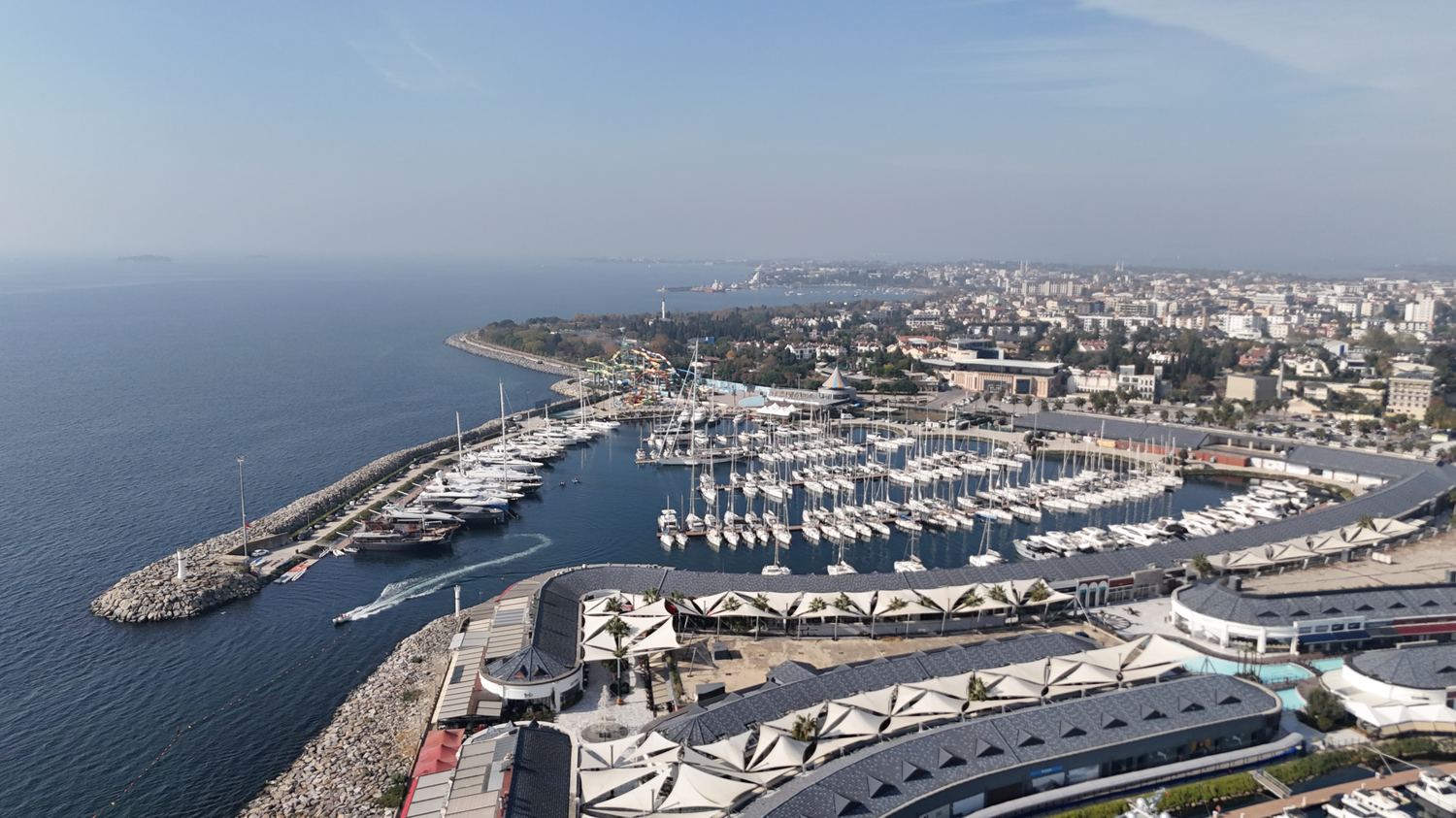 The marina at Tuzla from above